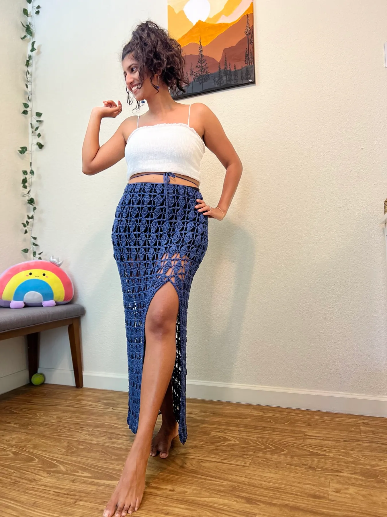 Lace maxi skirt